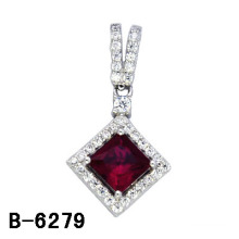Fashion Jewelry Micro Setting Lady′s Pendant with Ruby.